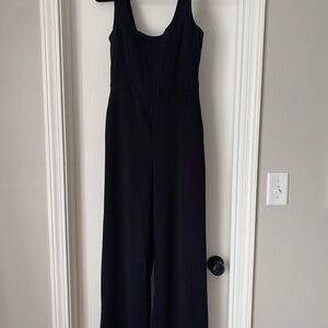 Sleek Black Sleeveless Wide-Leg Jumpsuit